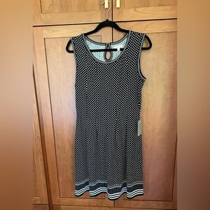 Max Studio fun and flare polka dot dress